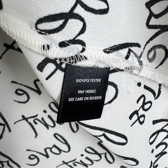 Torrid Abbey Flirt Georgette Blouse Love Print - Picture 7 of 9